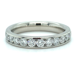 Platinum 0.75ct Laboratory Grown Channel Set Diamond Band