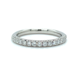 Platinum 0.33ct Laboratory Grown Castle Set Diamond Band