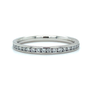 Platinum 0.25ct Laboratory Grown Channel Set Diamond Band