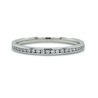 Platinum 0.15ct Laboratory Grown Channel Set Diamond Band