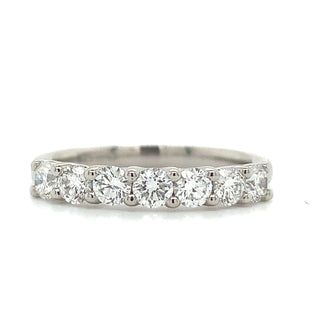 Platinum 0.75ct Laboratory Grown 7 Stone Diamond Eternity Ring