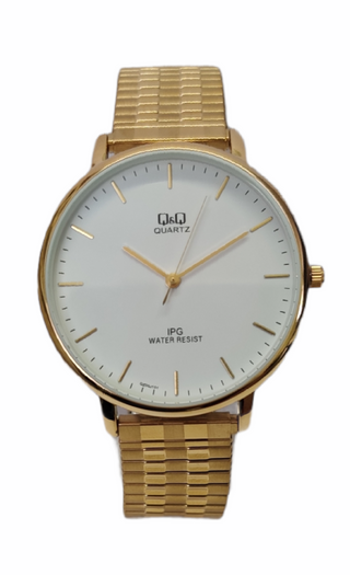 Q&Q Gold Plated Expandable Watch