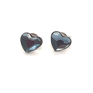 Swarovski Heart Silver Earrings