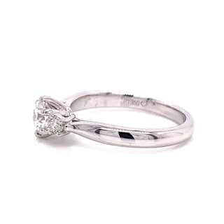 Lois Platinum Three Stone Diamond Earth Grown Engagement Ring