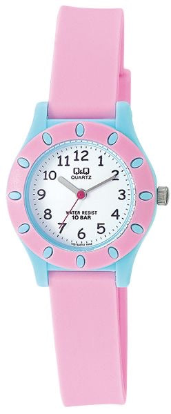 Q&Q Girls Baby Pink And Turquoise Strap Watch