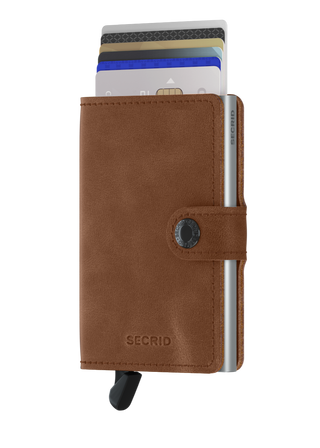 Secrid Miniwallet Vintage Cognac-Silver