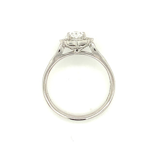 Brielle - Platinum 0.76ct Oval Halo Earth Grown Diamond Engagement Ring