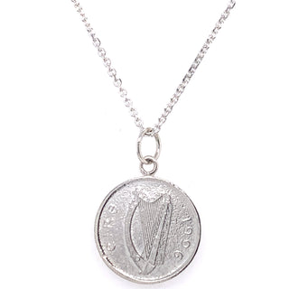 Tadgh Óg Solid Sterling Silver Bull Irish Coin Pendant