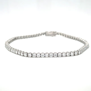 18ct White Gold 3.43ct Earth Grown Diamond Tennis Bracelet