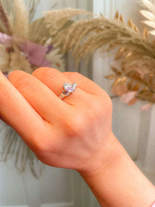 Sterling Silver June Birthstone Claddagh Ring