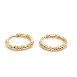 9ct Gold Twisted Clicker Hoop