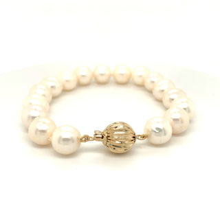 9.5mm Pearl Bracelet with 14kt Gold Catch