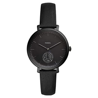 Fossil Jacqueline Black Leather Strap Ladies Watch
