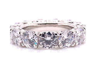 Sterling Silver Full Round Cz Ring