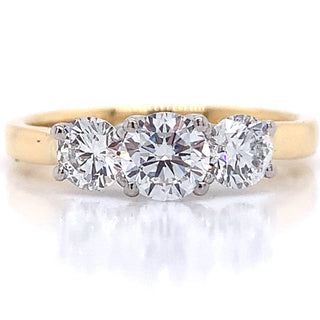 Rosie - 18ct Yellow Gold 1.05ct Laboratory Grown Three Stone Diamond Engagement Ring