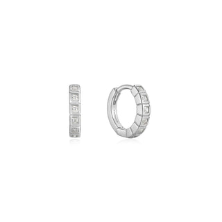 Ania Haie Silver Glam Huggie Hoop Earrings