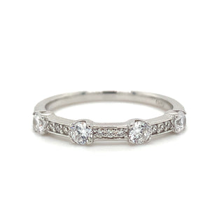 Sterling Silver Multi-Set CZ Band
