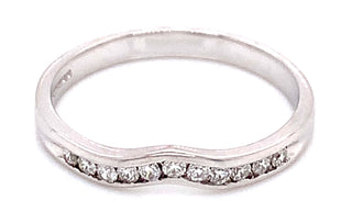 18ct White Gold Channel Set Earth Grown 0.22ct Diamond Shaped Ring