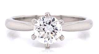 Platinum Six Claw Earth Grown Diamond Solitaire Diamond Engagement Ring