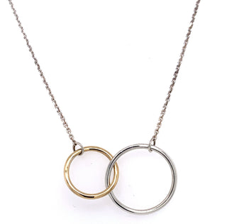 Tadgh Óg Silver & 9ct Gold Double Circle Pendant