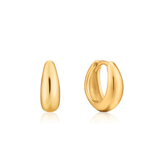 Ania Haie Luxe Minimalism Luxe Huggie Hoop Earrings Gold