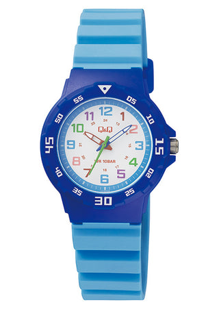 Q & Q Boys Blue And Baby Blue Silicone Strap Watch