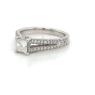 Camille Platinum Princess Cut Split Shank Earth Grown Diamond Engagement Ring
