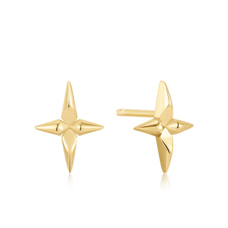 Ania Haie Gold Cross Stud Earrings