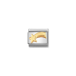 CHARM, COMPOSABLE LINK, SHOOTING STAR IN GOLD