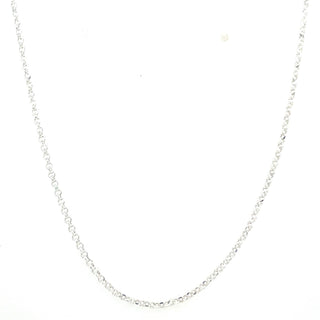 Sterling Silver Round Belcher 16” Chain