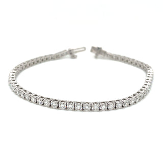 14ct White Gold 3.95ct Laboratory Grown Diamond Tennis Bracelet