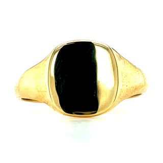Vintage 9ct Yellow Gold Plain Signet Ring