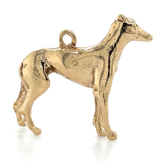 Vintage 9ct Yellow Gold Greyhound Charm