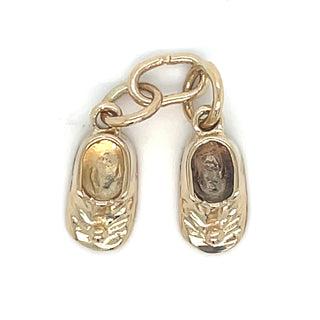 Vintage 9ct Yellow Gold Baby Boots Charm
