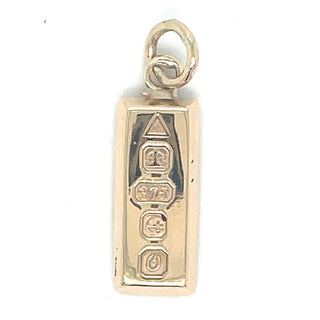 Vintage 9ct Yellow Gold Ingot Pendant
