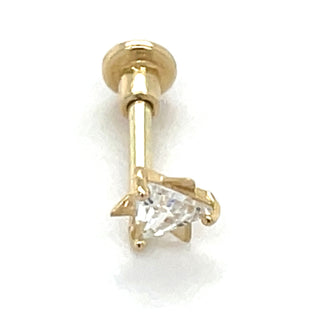 9ct Yellow Gold North Star Single Flatback Earring