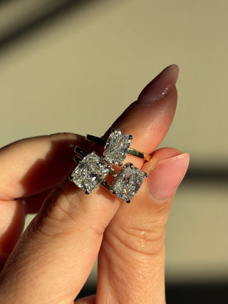 Ariana - 18ct Yellow Gold 2.69ct Laboratory Grown Cushion Solitaire Diamond Engagement Ring With Hidden Halo