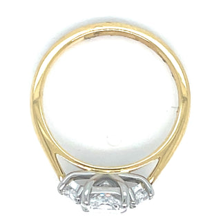 Evangeline - 18ct Yellow Gold Laboratory Grown 2.25ct Elongated Cushion Cut Diamond Ring With Emerald Cut Side Stones