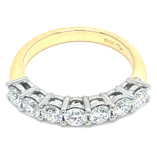 18ct Yellow Gold Laboratory Grown 1.06ct Seven Stone Diamond Ring