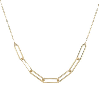 9ct Yellow Gold Paperclip Necklace