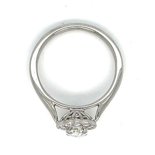 Connie - 18ct White Gold Laboratory Grown 0.80ct Oval With Milgrain Edge Halo Diamond Ring