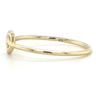 9ct Yellow Gold Heart Knot Ring