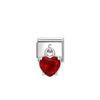 COMPOSABLE CLASSIC CHARMS steel and 925 sterling silver RED HEART