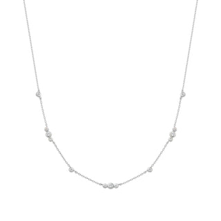 Ania Haie Silver Sparkling Bezel Cubic Zirconia Station Necklace