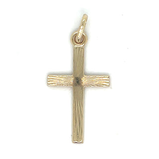 9ct Yellow Gold Detailed Cross Pendant