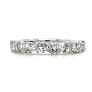 Platinum Laboratory Grown 0.45ct Pear And Marquise Diamond Ring