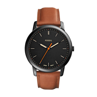 Fossil Minimalist Slim Three-Hand Light Brown Leather Watch