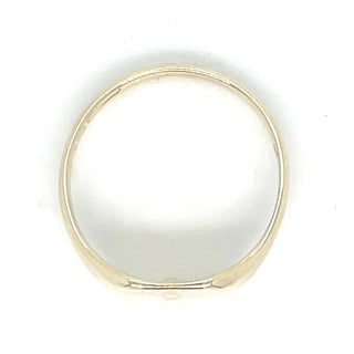 Vintage 9ct Yellow Gold Square Signet Ring With Detailed Design