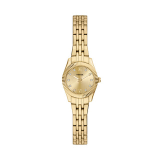 Fossil Scarlette Mini Three-Hand Gold-Tone Stainless Steel Watch