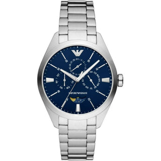 Armani Claudio Three-Hand Moonphase Stainless Steel Watch